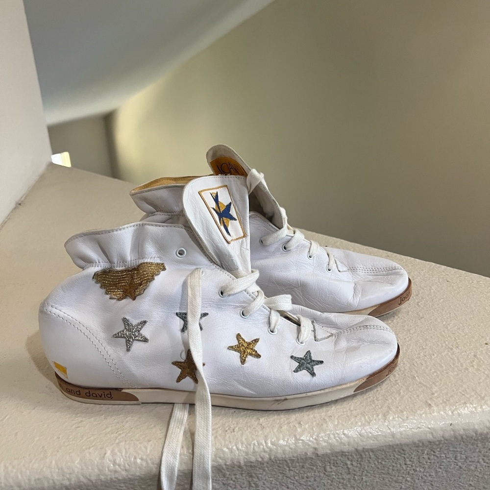 Vintage 1980s White Leather Star Women’s Sneakers